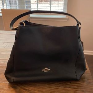 Coach Black Pebble Leather Hobo Purse